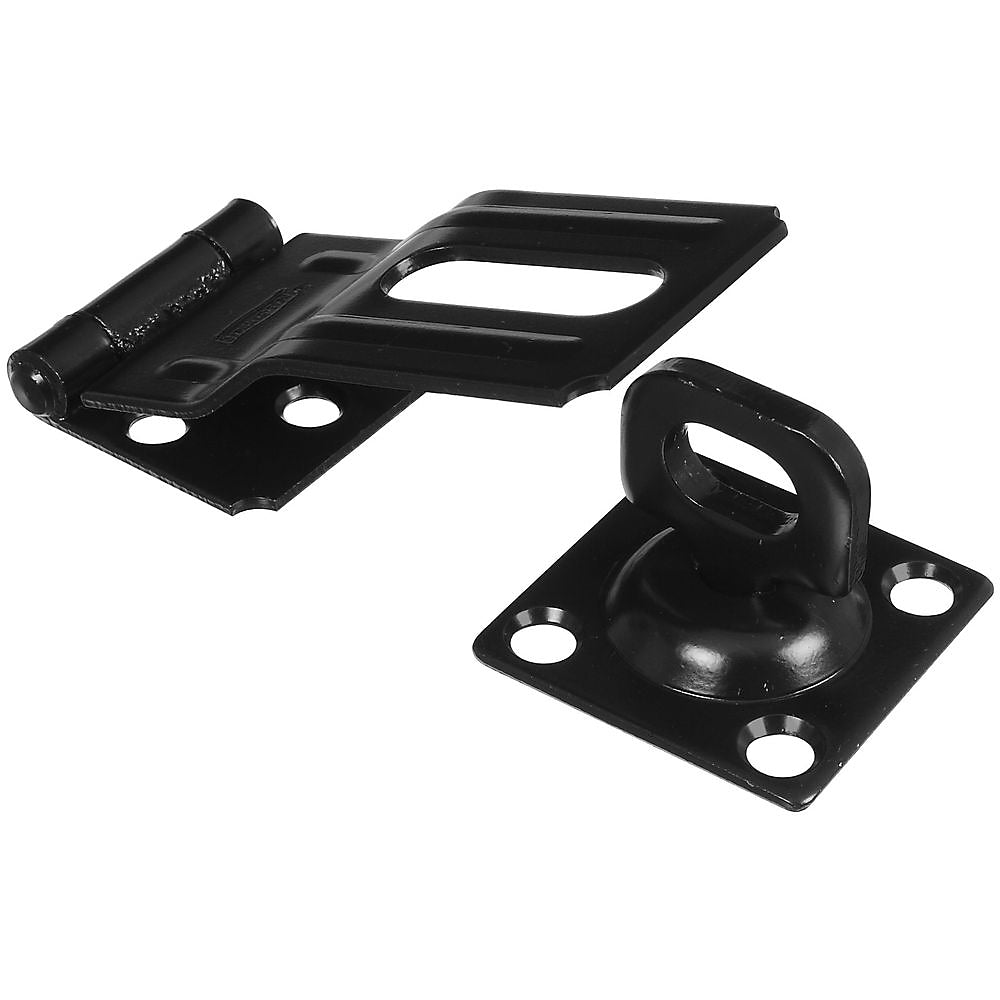 National Hardware V32 Series N305-979 Safety Hasp, 3-1/4 in L, 1-1/2 in W, Steel, 0.41 in Dia Shackle, Swivel Staple