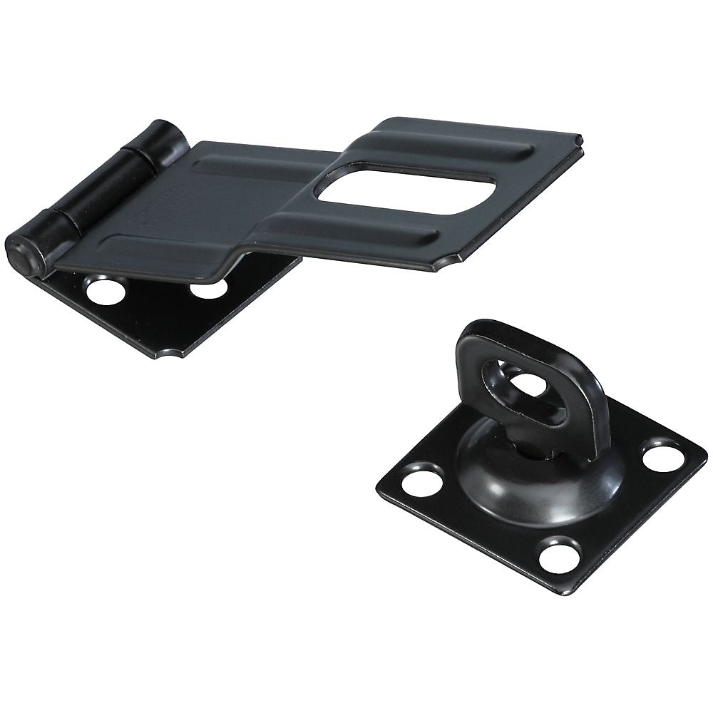National Hardware V32 Series N305-987 Safety Hasp, 4-1/2 in L, 1-1/2 in W, Steel, 0.41 in Dia Shackle, Swivel Staple