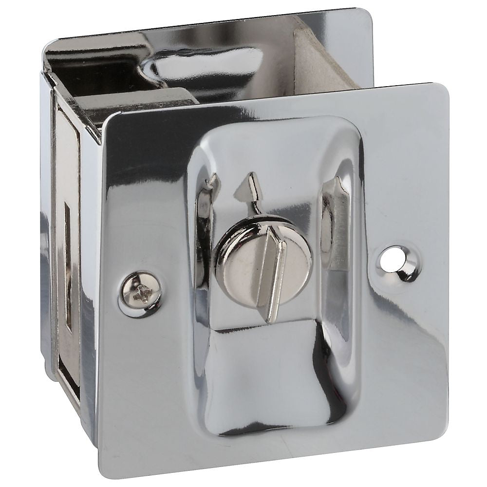 National Hardware V1951 Series N326-298 Pocket Door Latch, Solid Brass, Chrome