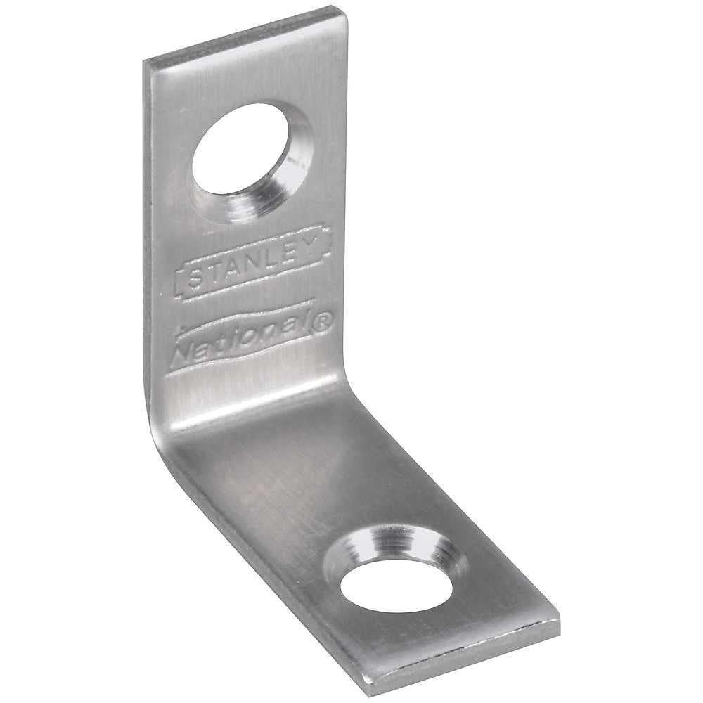 National Hardware V415 Series N348-292 Corner Brace, 1 in L, 1/2 in W, 1 in H, Stainless Steel, 0.07 Thick Material