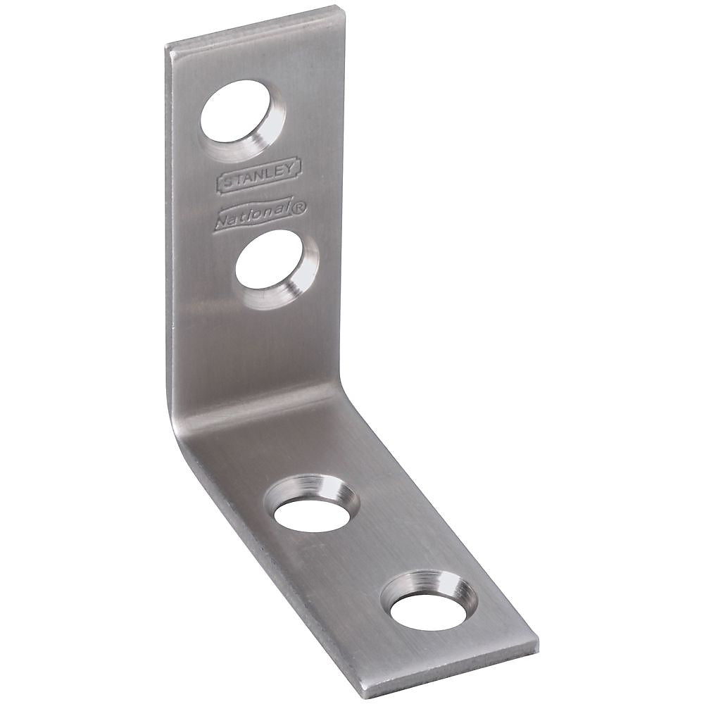 National Hardware V415 Series N348-300 Corner Brace, 1-1/2 in L, 5/8 in W, 1-1/2 in H, Stainless Steel