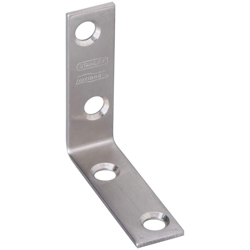 National Hardware V415 Series N348-318 Corner Brace, 2 in L, 5/8 in W, 2 in H, Stainless Steel