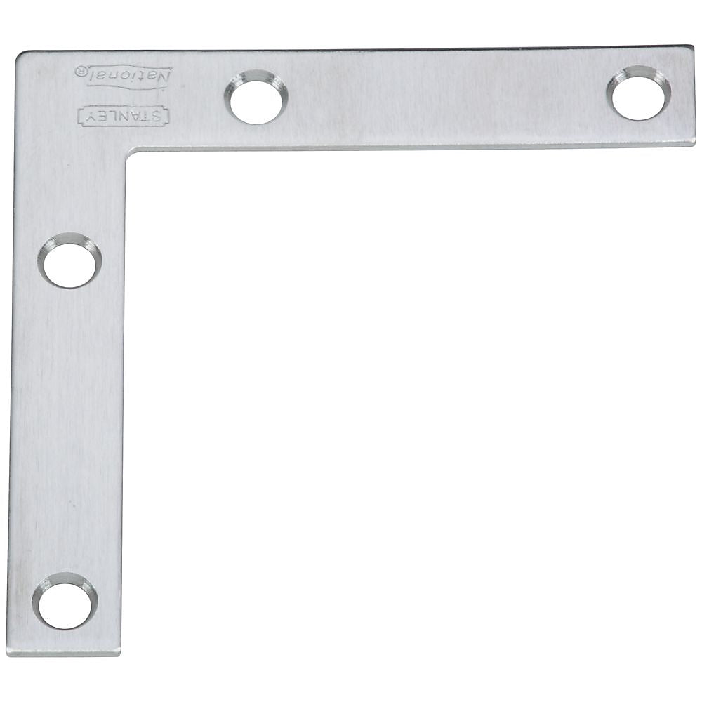 National Hardware V417 Series N348-334 Corner Brace, 3 in L, 1/2 in W, 3 in H, Stainless Steel