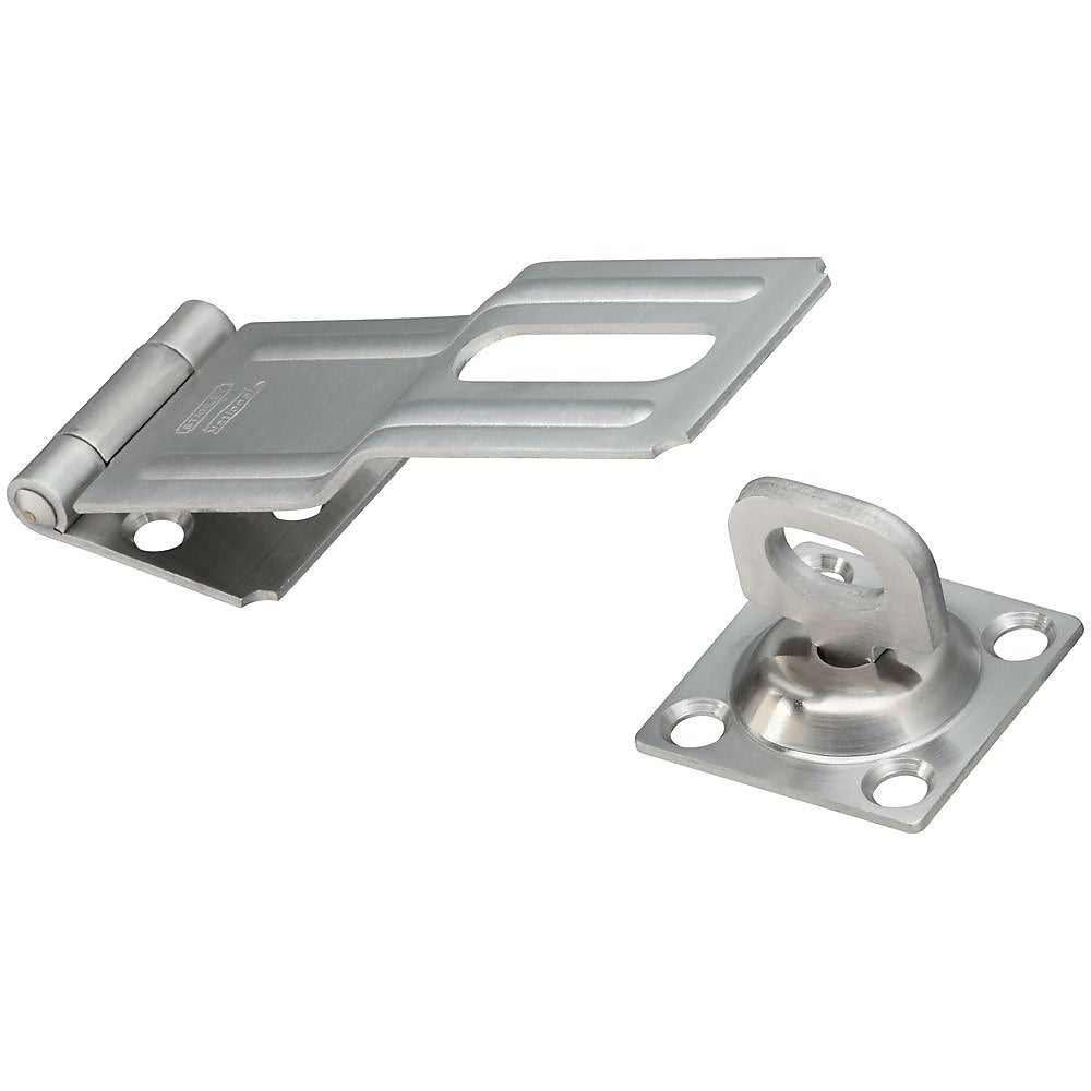National Hardware V39 Series N348-854 Safety Hasp, 4-1/2 in L, Stainless Steel, Swivel Staple