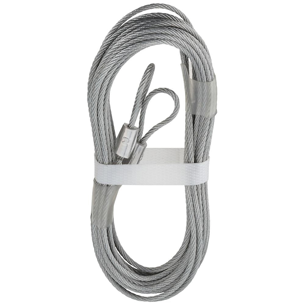 National Hardware V7617 Series N280-297 Extension Spring Lift Cable, 12 ft OAL, Galvanized Steel, Fused End