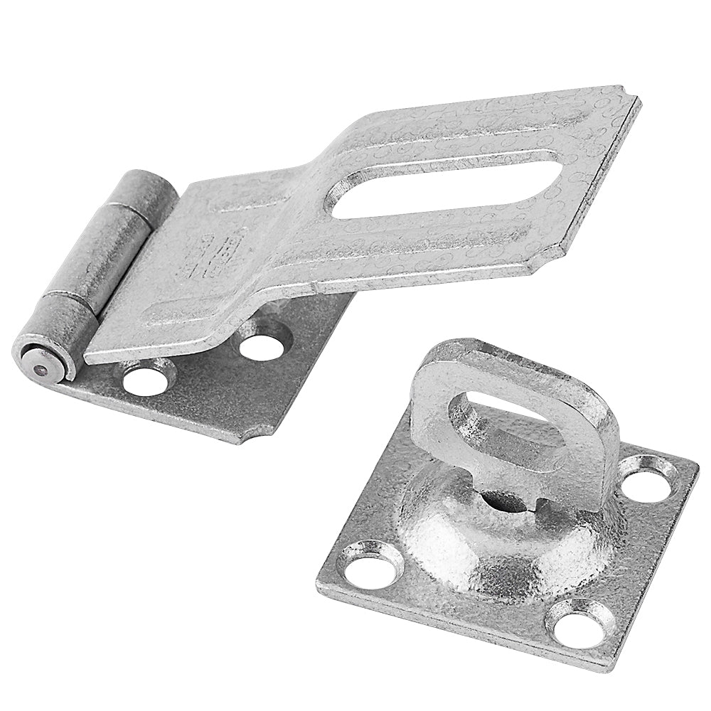 National Hardware V32 Series N103-044 Safety Hasp, 3-1/4 in L, 1-1/2 in W, Galvanized Steel, 0.41 in Dia Shackle