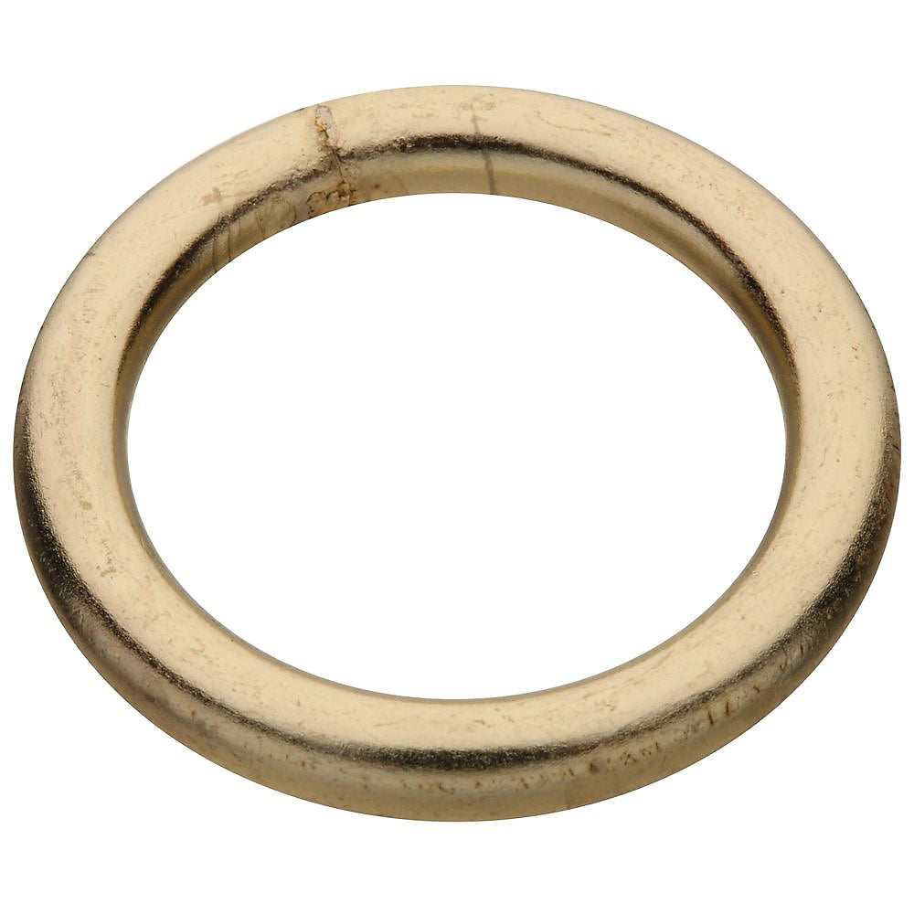 National Hardware 3155BC Series N244-103 Welded Ring, 270 lb Working Load, 1-1/4 in ID Dia Ring, #4 Chain, Steel, Brass