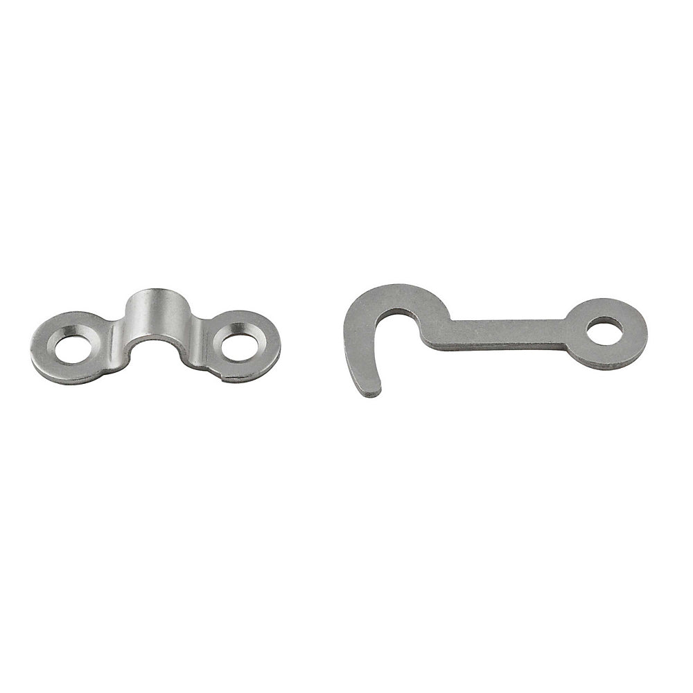 National Hardware V1841 Series N211-017 Hook and Staple, Steel, Satin Nickel, 5/32 in Dia Shackle