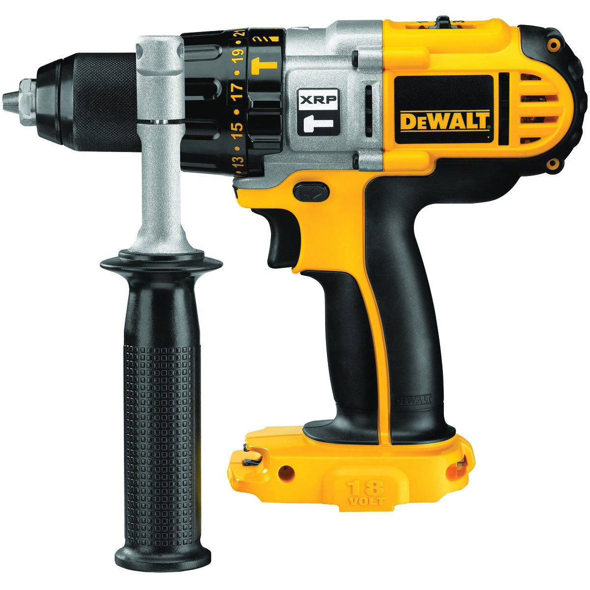 DeWALT DCD950B Hammer Drill/Driver, 18 V Battery, 2.4 Ah, 1/2 in Chuck, Ratcheting Chuck (BARE TOOL - No Battery Included)