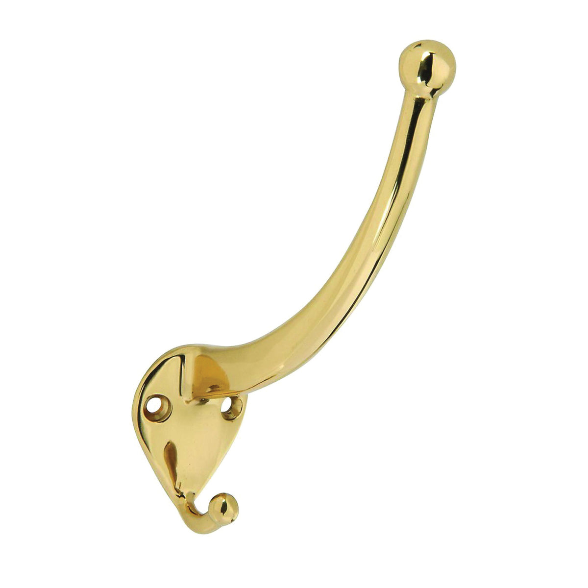 National Hardware V1964 N198-135 Garment Hook, 75 lb, 2-Hook, Brass, Brass
