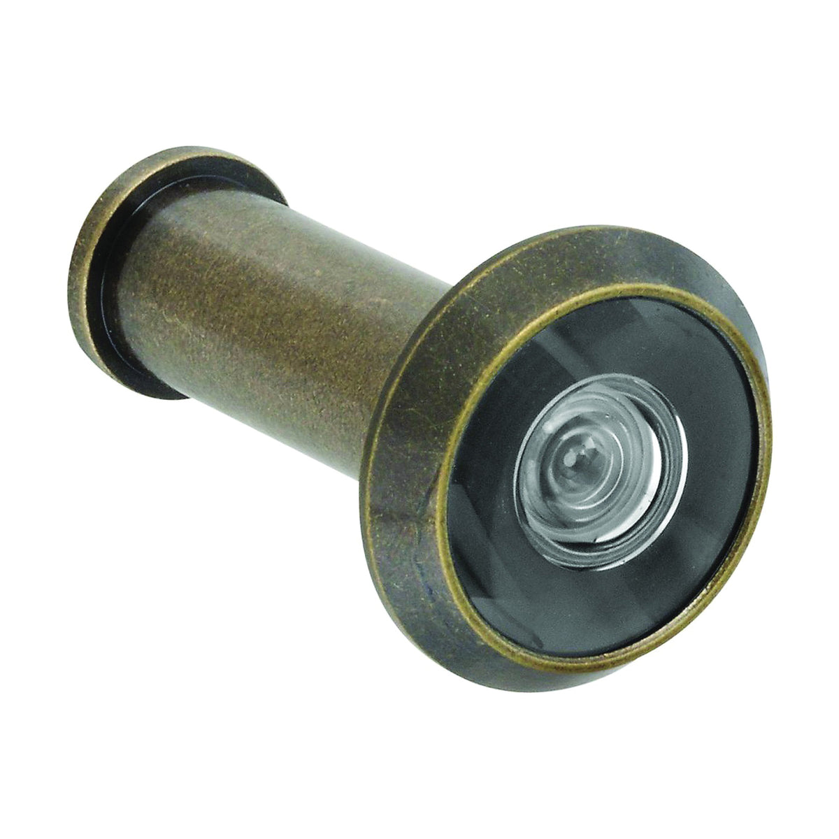 National Hardware V805 Series N336-107 Door Viewer, 200 deg Viewing, 1-3/8 to 2 in Thick Door, Brass, Antique Brass