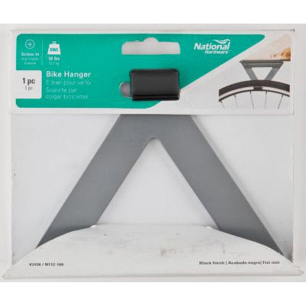 National Hardware V2436 N112-100 Bike Hanger, 50 lb, Steel, Gray