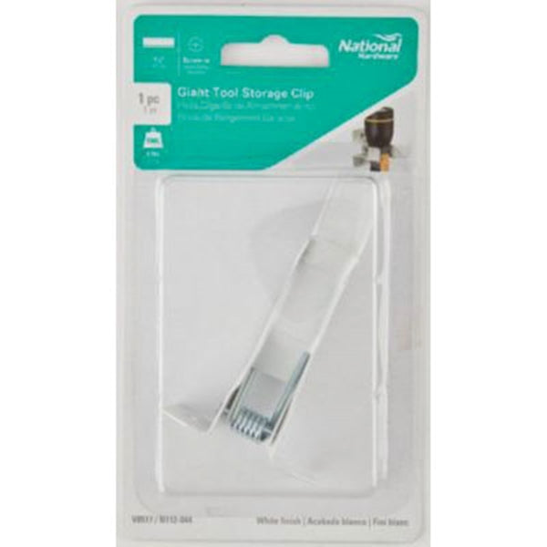 National Hardware V8517 N112-044 Giant Tool Storage Clip, 5 lb, Steel, White