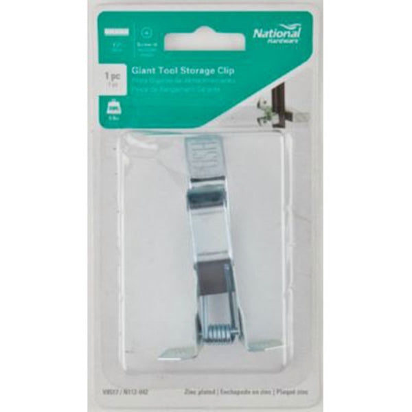 National Hardware V8517 N112-042 Giant Tool Storage Clip, 5 lb, Steel, Zinc