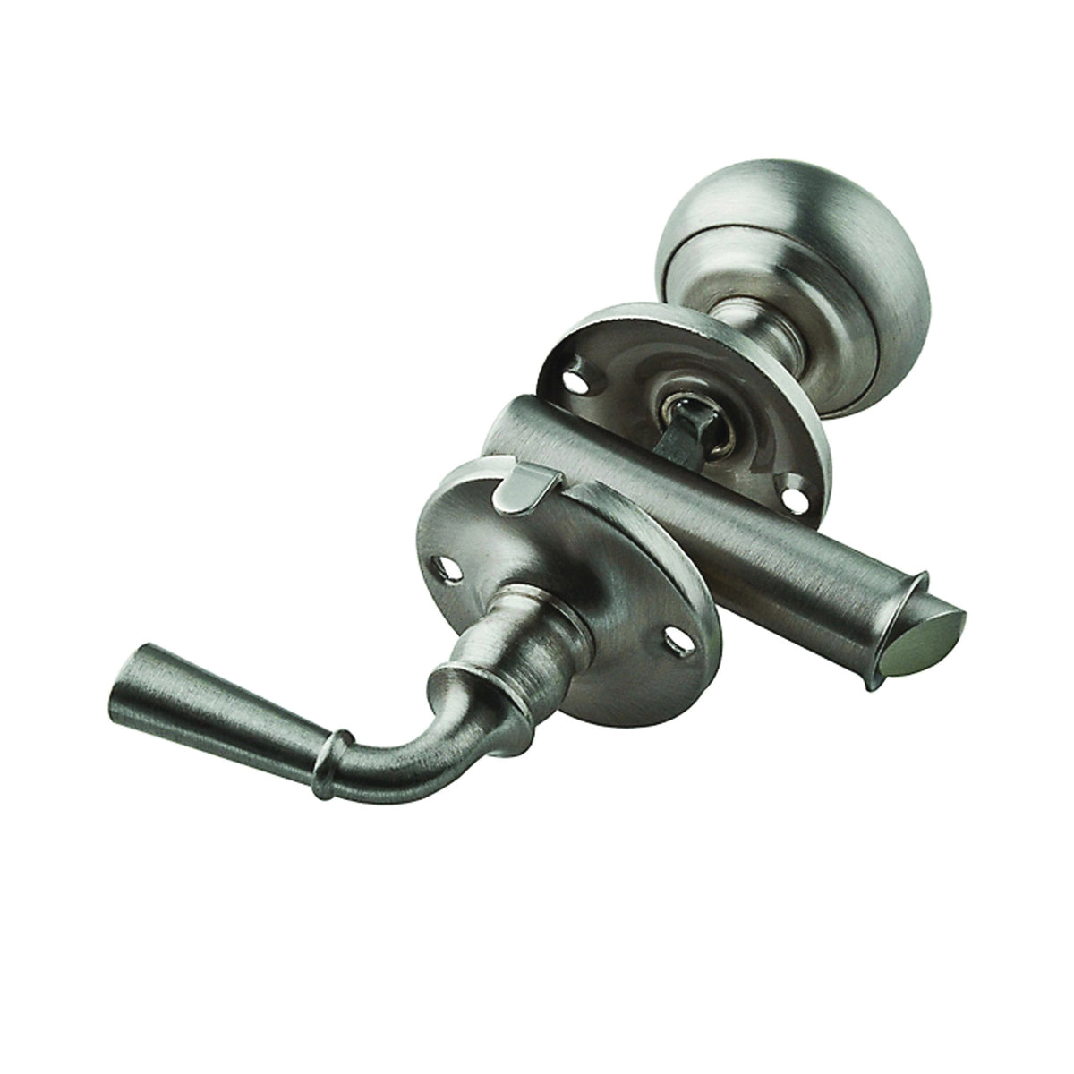 National Hardware V1953 Series N100-044 Storm Door Latch, Zinc, Satin Nickel, 7/8 to 1-3/8 in Thick Door