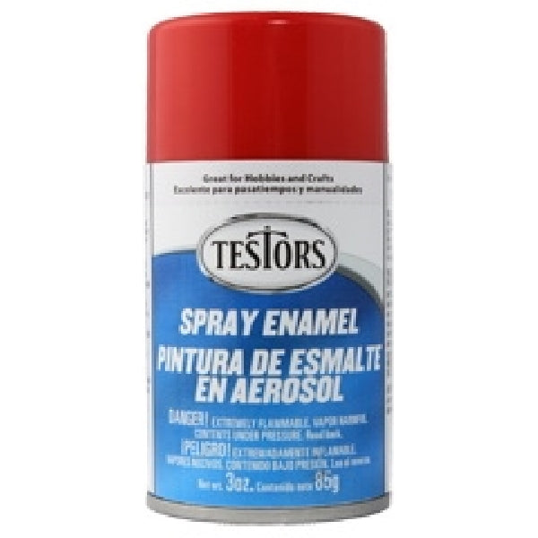 TESTORS 1203T Enamel Spray Paint, Gloss, Red, 3 oz