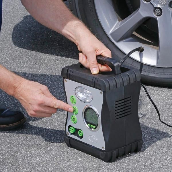 Slime 40028 Digital Tire Inflator, 12 V, 0 to 100 psi Pressure, Digital Gauge
