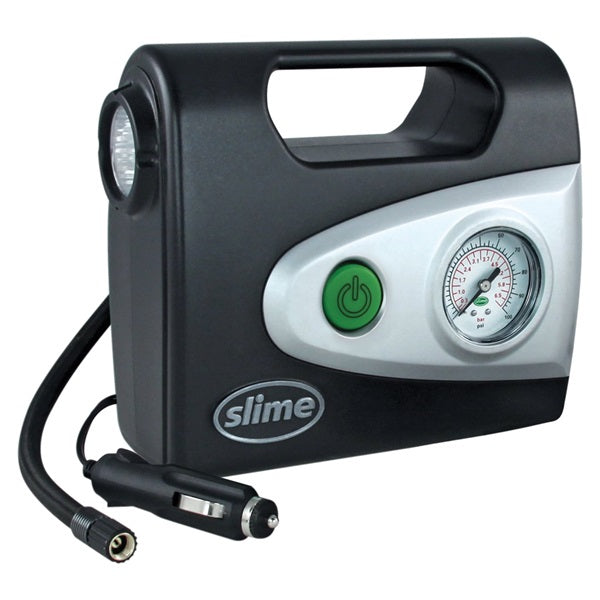 Slime 40032 Tire Inflator, 12 V, 0 to 100 psi Pressure, Dial Gauge