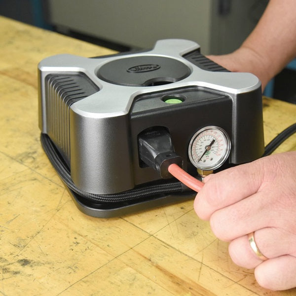 Slime 40029 Garage Tire Inflator, 120 V, 0 to 150 psi Pressure, Dial Gauge