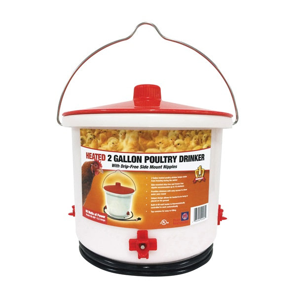 FARM INNOVATORS HB-60P Poultry Drinker, 2 gal Capacity