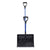 Snow Joe SJ-SHLV01 Strain-Reducing Snow Shovel, 18 in W Blade, 18 in L Blade, Polycarbonate Blade, 50 in OAL, Blue