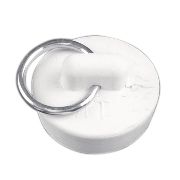 Danco 80224 Drain Stopper, Rubber, White, For: 1-1/8 in Drain, Universal Sink