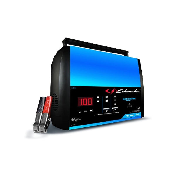 Schumacher SC1359 Battery Charger, 12 V Output, 2 A at 6 V, 15 A at 12 V Charge