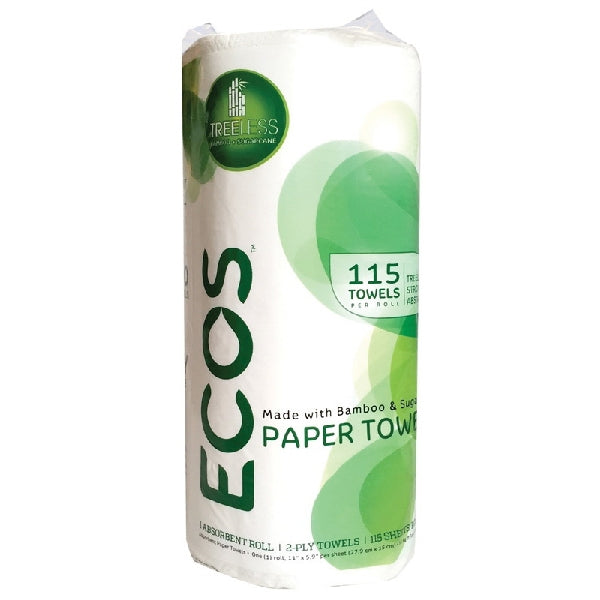 ECOS 995340 Paper Towel, 11 in L, 5.9 in W, 2-Ply
