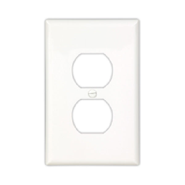 Eaton Wiring Devices PJ82LA Receptacle Wallplate, 4.88 in L, 3.13 in W, Mid, 2 -Gang, Polycarbonate, Light Almond
