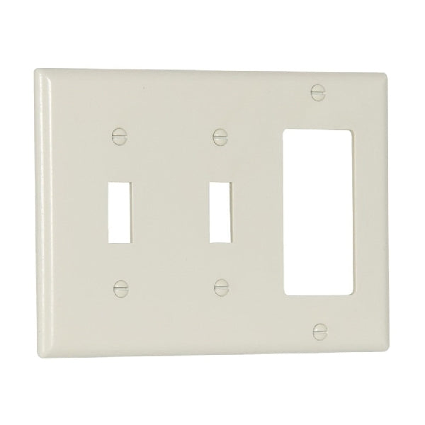 Eaton Wiring Devices 2173LA Combination Wallplate, 4-1/2 in L, 2-3/4 in W, Standard, 3 -Gang, Thermoset
