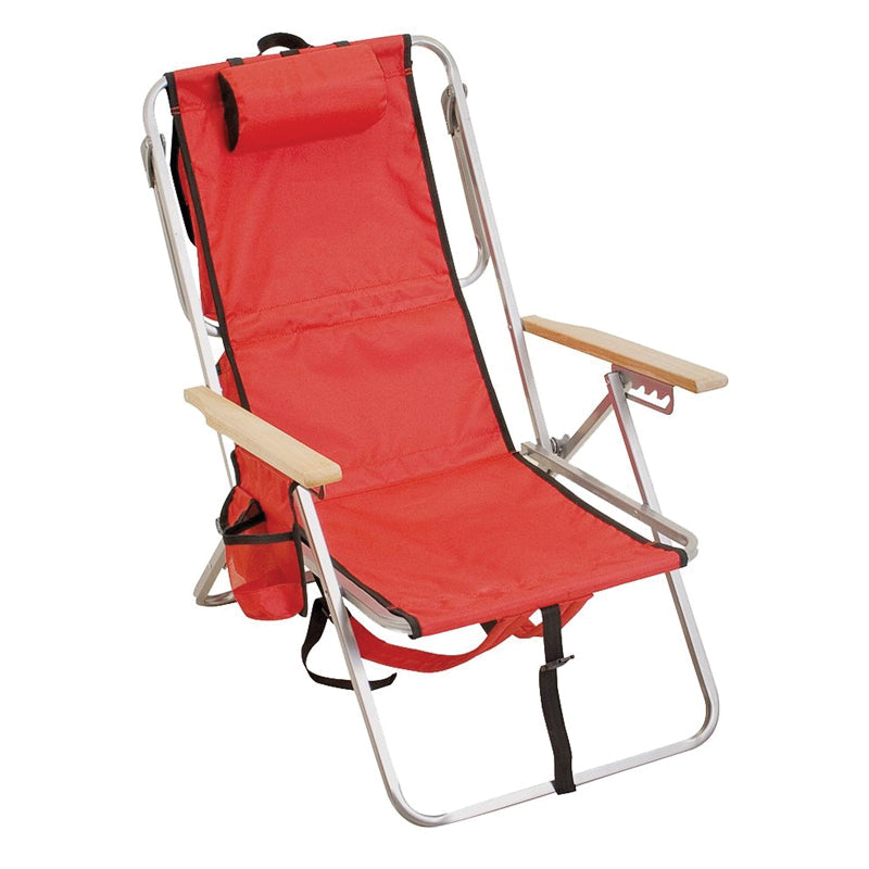 Rio Brands SC527-2833OGPK6 5-Position Backpack Chair, 28 in W, 20 in D, 31 in H, 225 lb Capacity, Polyester Seat