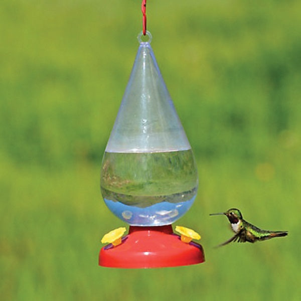 Perky-Pet 273 Bird Feeder, Dew Drop, 32 oz, 3-Port/Perch, Acrylic, Clear