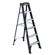 Load image into Gallery viewer, DeWALT by Louisville DXL3110 Series DXL3110-06 Step Ladder, 6 ft H, Type I Duty Rating, Fiberglass, 250 lb
