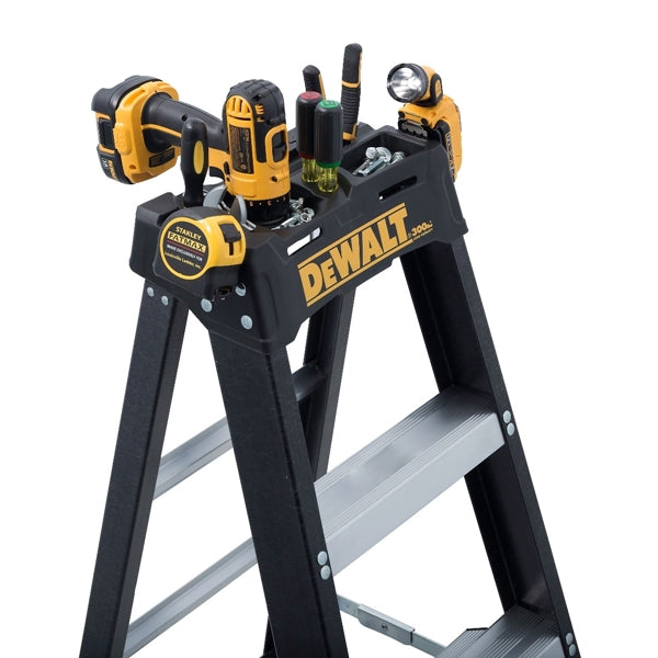 DeWALT by Louisville DXL3010 Series DXL3010-08 Step Ladder, 8 ft H, Type IA Duty Rating, Fiberglass, 300 lb