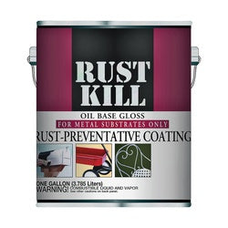 Majic Paints Rustkill Series 8-6001-1 Enamel Paint, Gloss, White, 1 gal, Can, Oil Base