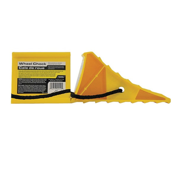 CAMCO 44472 Wheel Stop Chock, Plastic, Yellow, For: 26 in Dia Tires
