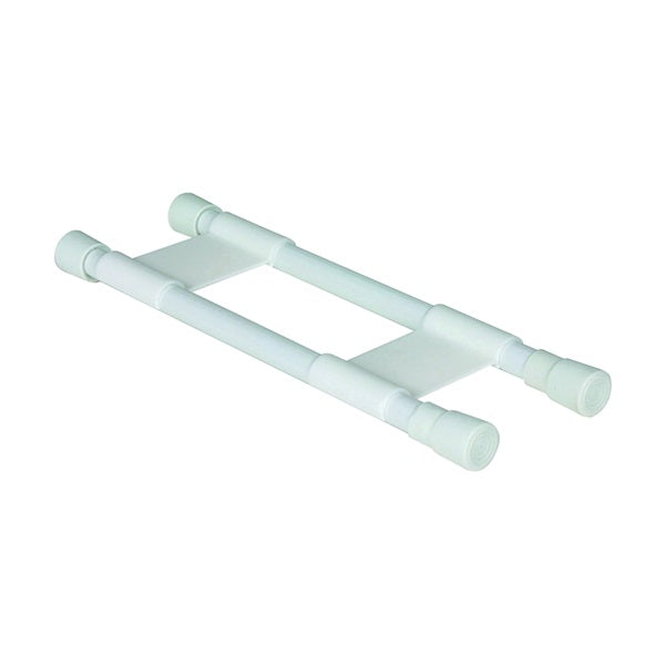 CAMCO 44093 Cupboard Bar, Plastic, White, 10 to 17 in L