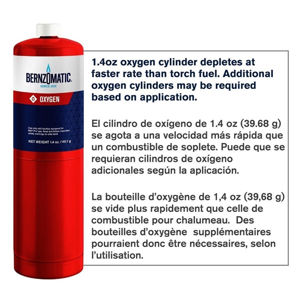 BernzOmatic 333251 Torch Cylinder, Oxygen, 1.4 oz