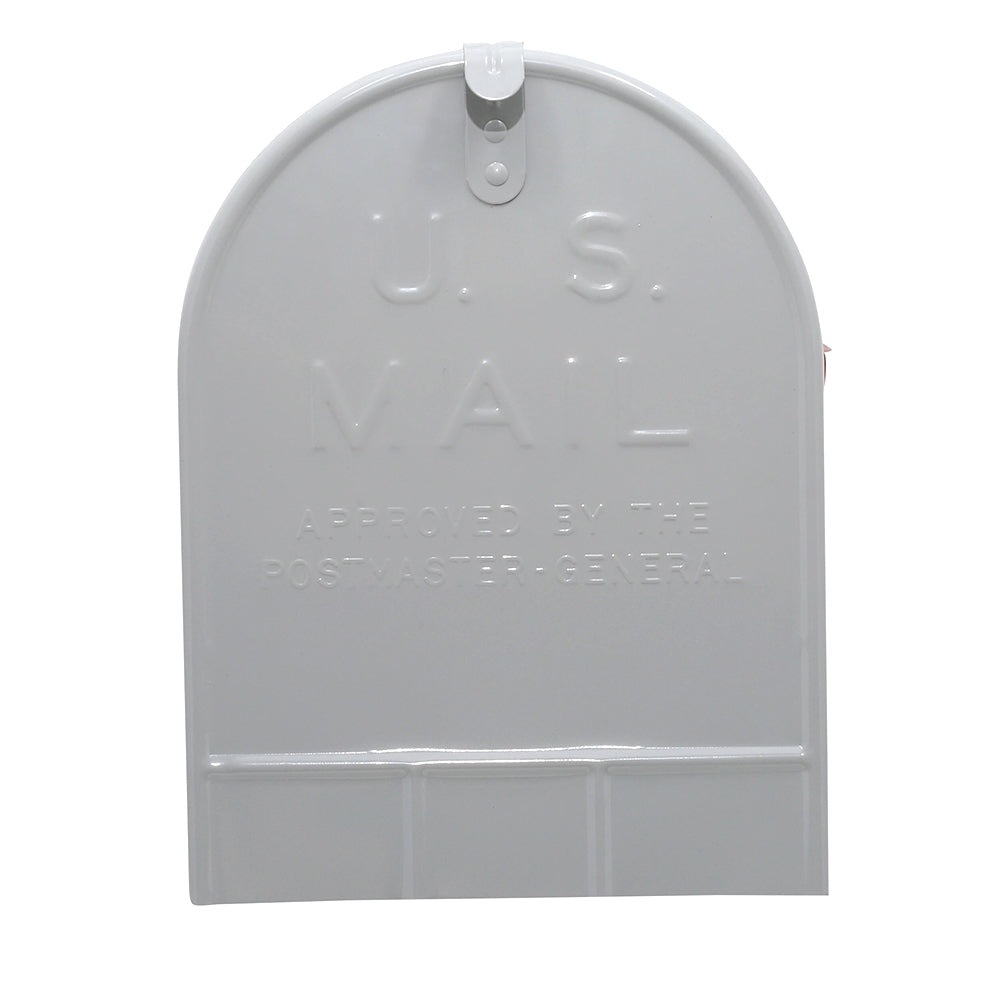 Gibraltar Mailboxes ST200000 Rural Mailbox, 3175 cu-in Capacity, Galvanized Steel, Powder-Coated, 11.7 in W, 24.8 in D