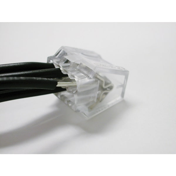 GB PushGard 19-PC8 Wire Connector, 22 to 12 AWG Wire, Copper Contact, Polycarbonate Housing Material, Black/Clear