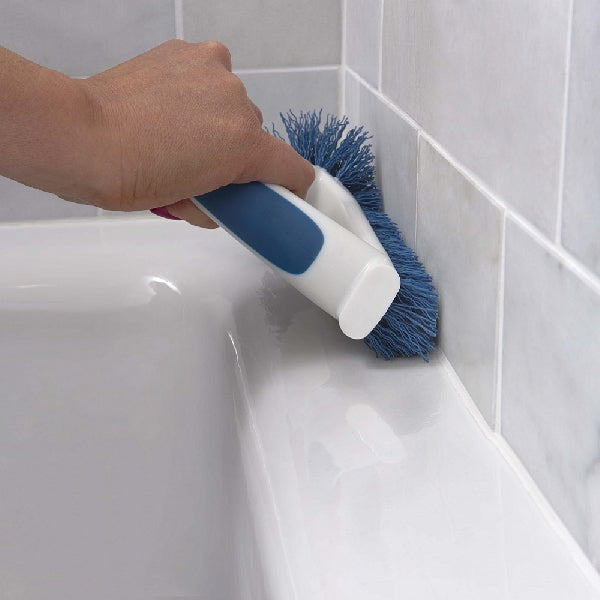 Unger 979870 Grout and Corner Scrubber, Blue Bristle