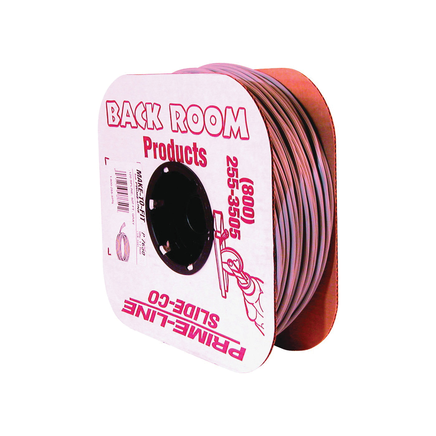 Make-2-Fit P 7709 Screen Retainer Spline, 0.250 in D, 250 ft L, Vinyl, Gray, Round