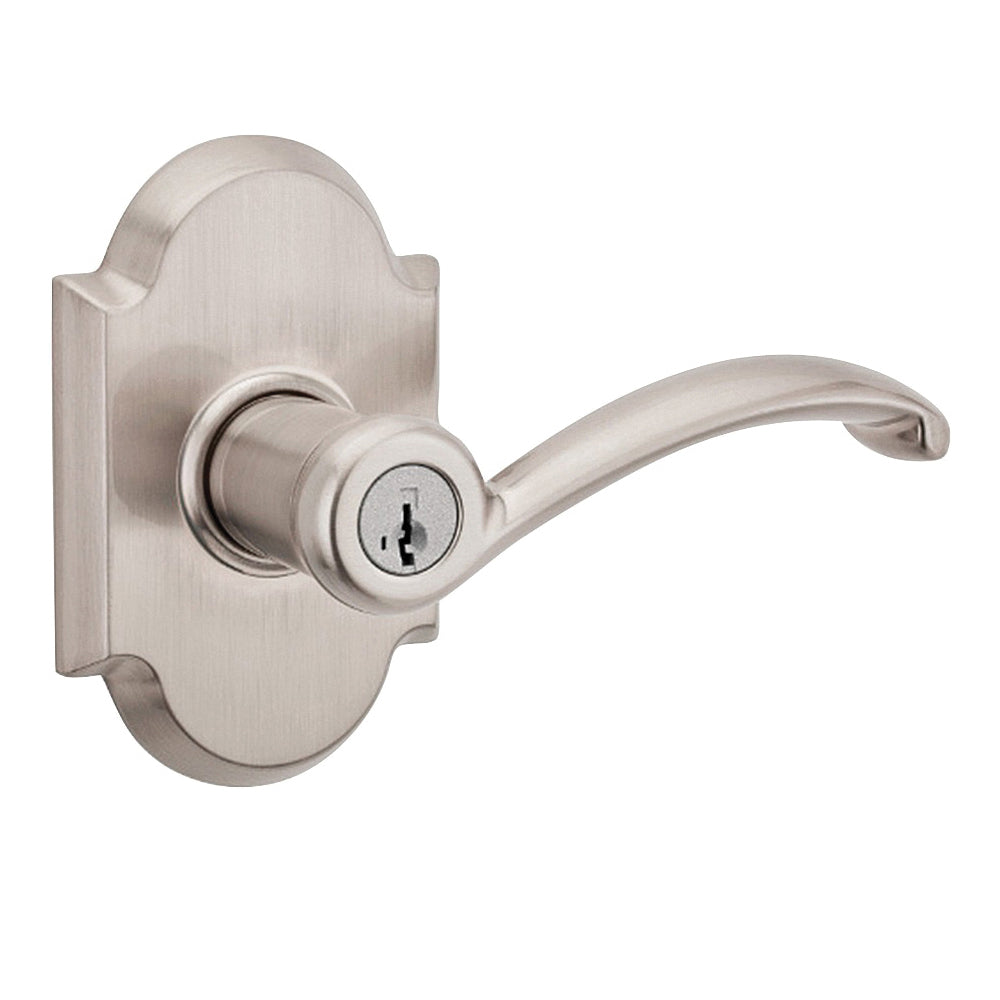 Kwikset 97402-711 Entry Lever Lockset, Metal, Satin Nickel