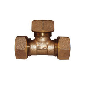 Legend T-4451NL Series 313-434NL Pipe Tee, 3/4 in, Ring Compression, Bronze