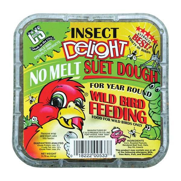 C&amp;S No Melt Suet Dough Delights CS12533 Bird Suet, 11.75 oz