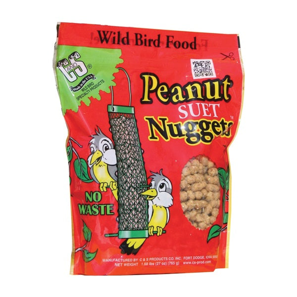 C&amp;S Nuggets CS06105 Bird Food, High-Energy, Peanut Flavor, 27 oz Bag