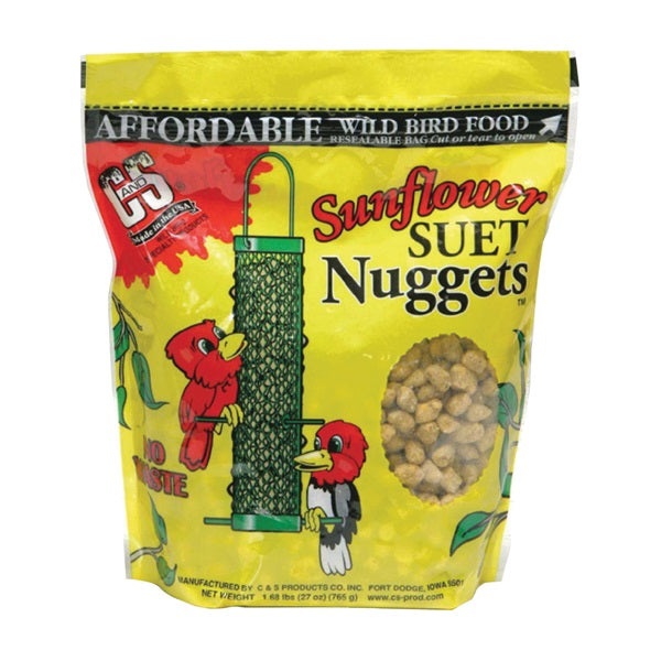 C&amp;S Nuggets CS06110 Bird Food, High-Energy, Sunflower Flavor, 27 oz Bag
