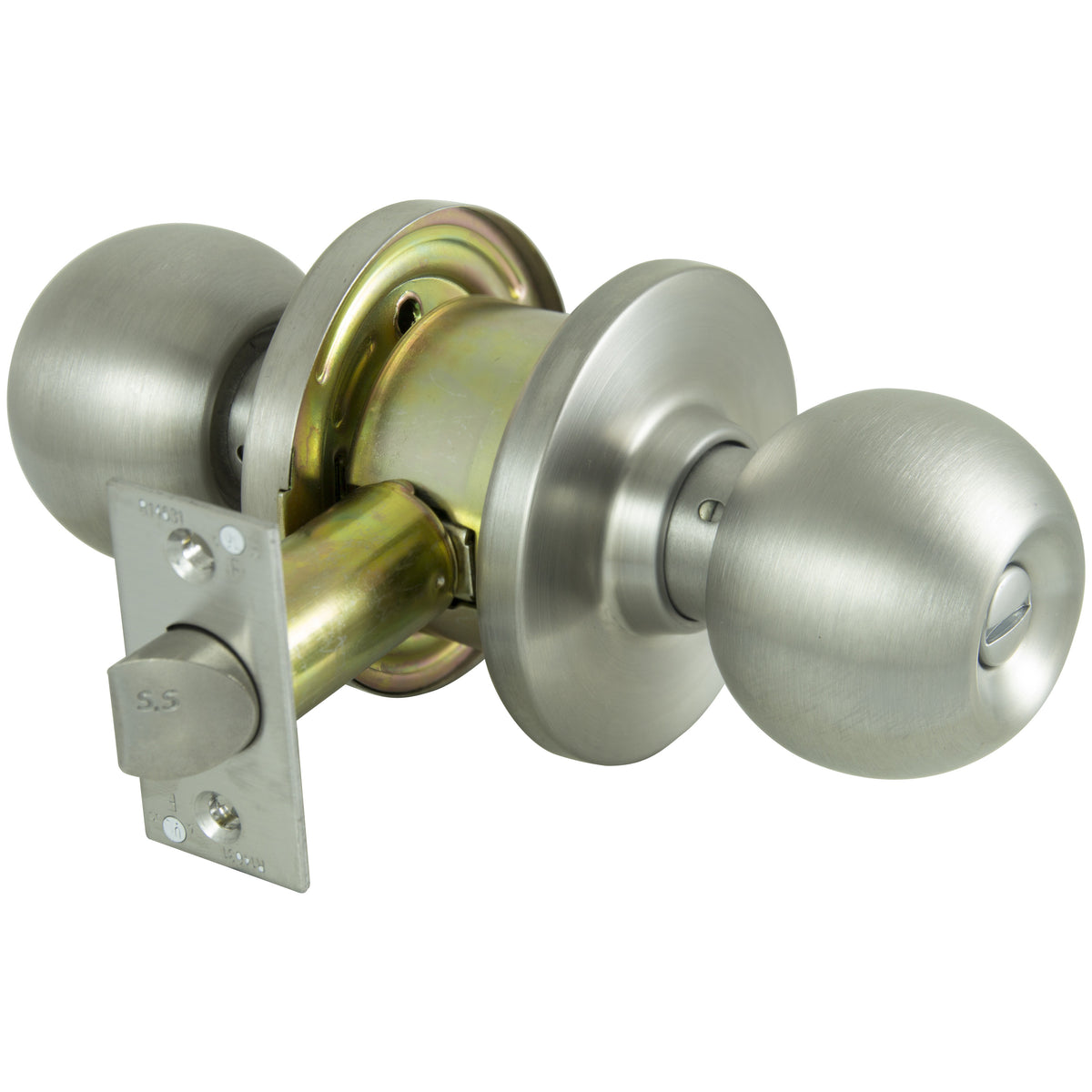 ProSource C361BV-PS Commercial-Grade Privacy Door Knob Lockset, Stainless Steel