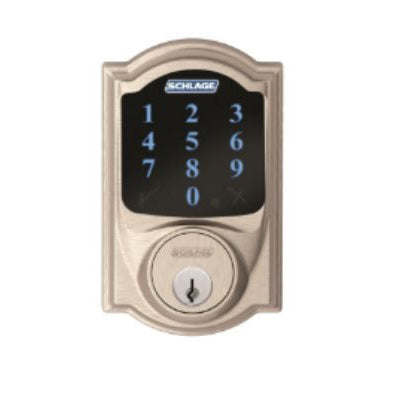 Schlage BE469NX CAM 619 Deadbolt, 1 Grade, Satin Nickel, 2-3/8 x 2-3/4 in Backset, C Keyway