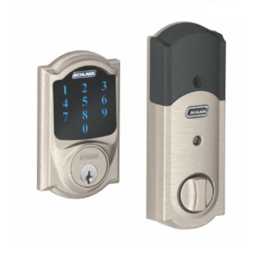 Schlage BE469NX CAM 619 Deadbolt, 1 Grade, Satin Nickel, 2-3/8 x 2-3/4 in Backset, C Keyway